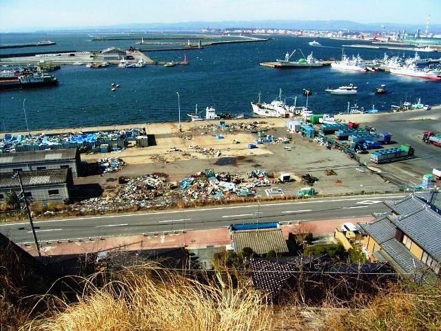 東日本大震災時の小名浜港の様子